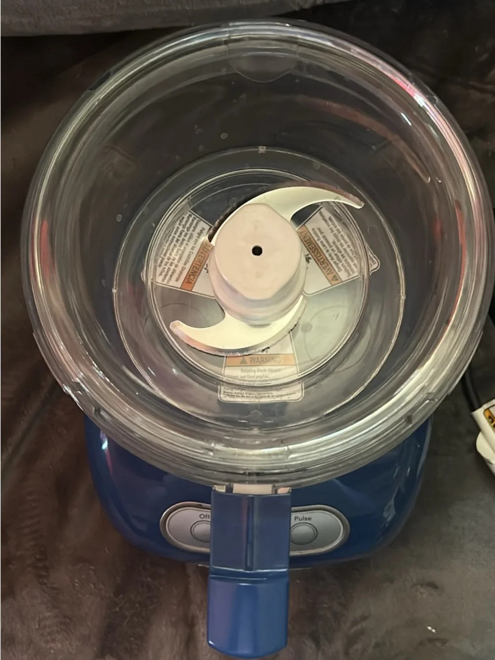 KitchenAid Blue Compact Food Processor with Push-Button Controls